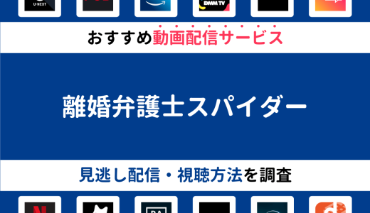 『離婚弁護士スパイダー』ドラマの見逃し配信は？無料配信・再放送まで調査！